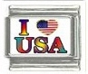 Italian Charms Modul - USA  I love USA